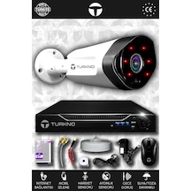 Turkno 1 Kameralı Galia 1 Dış Kamera Set HDD'siz Full HD Gece Görüşlü Güvenlik Kamerası Sistemi