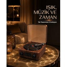 Bluetooth Hoparlörlü Gece Lambası Dijital Saat Ve Ambiyans Işığı Çok Amaçlı Standart