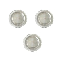 Plastik Sert Mika Şeffaf Tabak - Parti Sunum Yemek Tabağı - Yuvarlak - 26 Cm. - 6 Adetlik 3 Paket Şeffaf