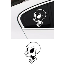 Kızgın Kuru Kafa Sticker, Oto Sticker, Motor Sticker 20x15 Cm
