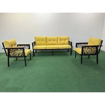 3+1+1 Melisa Balkon-bahçe-kafe Çay Seti Koltuk Oturma Takımı-oturma Grubu,ofis Koltuğu Sarı