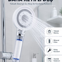 Yüksek Basınçlı Filtreli Duş Başlığı Mineral Filtreli Su Tasarruflu El Duşu Çok Renkli