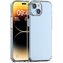 Apple Uyumlu iPhone 15 Kılıf Şaffaf Kenarları Yumuşak Silikon Arkası Sert Tpu Kapak