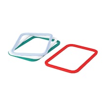Ikea 365+ 4'lü Dikdörtgen Gıda Saklama Kabı Contası 20,2 X 14,4 Cm Kırmızı Beyaz Mavi Marul Yeşili Çok Renkli
