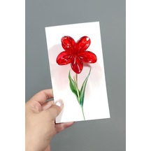 Kırmızı Lotus Toka 6 Cm Kartsız Çok  Renkli