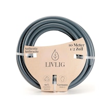 10 M Bahçe Hortumu, 1/2 Inç, Antrasit, Geri Dönüşümlü Pvc