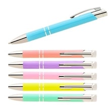 Mikro Metal Tükenmez Kalem Pastel Renk Sarı