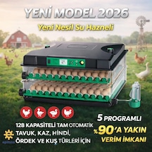 Fx128 Model Tam Otomatik Kuluçka Makinesi - Çift Katlı, Çift Güç Sistemli, Su Hazneli Yeni Nesil İnkübatör