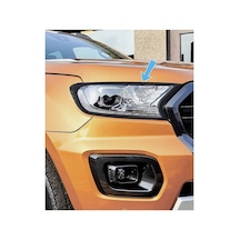 Ford Ranger T7 T8 Far Koruma Çerçevesi Seti Ön Far Çerçevesi Kaplama / Trim Siyah