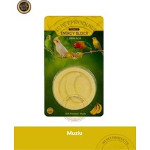 Premium Kuşlar Için Enerji Bloğu Gaga Taşı Muzlu