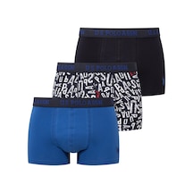 U.s. Polo Assn. Erkek Saks - Baskılı - Lacivert 3 Lü Boxer Çok Renkli