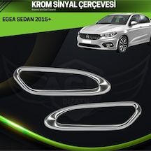 Fieat Egea Sedan 2015+ Araca Özel Krom Sinyal Çerçevesi A+