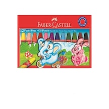 Faber Castell 12 Renk Pastel Boya Kalemi Karton Kutu Çok Renkli
