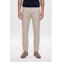 D'S Damat Ds Damat Comfort Fit Bej Keten Karışımlı Chino Pantolon 6hc03ort01350