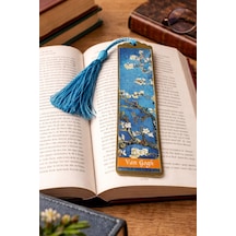 Sanatsal Tablo Temalı Metal Kitap Ayracı Van Gogh-badem Çiçekleri