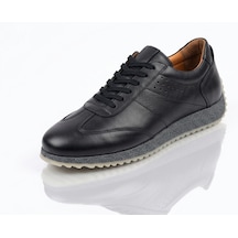 Growish Gd0104 Hakiki Deri Termoaktif Taban Üst Kalite Koku Yapmaz Çift Renk Hafif Taban Siyah Sneaker Spor Ayakkabı