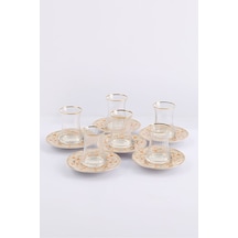 2 Adet Sandro Moreno 1453 İstiridye Optik 12 Parça Çay Takımı 110 Ml Çok Renkli