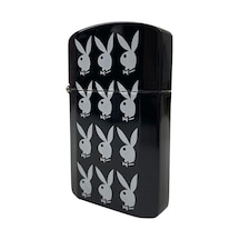 Lotus Playboy Benzinli Metal Çakmak Siyah