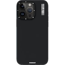 İphone 15 Pro Max Uyumlu Kılıf Buzlu Mat Tasarım Youngkit Hidden Sand Serisi Kapak Siyah