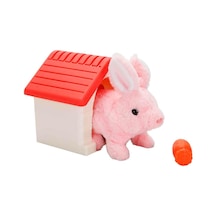 1004250 Peluş Sevimli Tavşan Hareketli Sesli Kulubeli Pembe