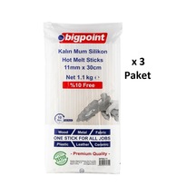 Bigpoint Mum Çubuk Silikon Kalın 11mm X 30cm 1.1 Kilogram X 3 Paket