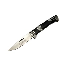 Mb3936b Siyah Av / Kamp Çakısı 20cm- Manuel, İşlemeli, Kemerlikli, Ahşap Sap Çok Renkli