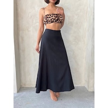 Uzun Astarlı Etek S255043 Siyah