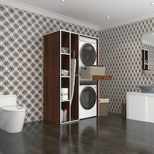 Kenzlife Çamaşır-Kurutma Makinesi Dolabı Gutas Sol Cvz 187 120 60 Çekmeceli Banyo Çok Renkli