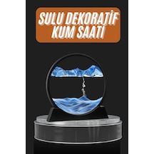 Dekoratif Sulu Kum Saati Ofis Masa Üstü Ev Yuvarlak Kum Saati