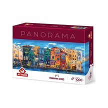 Renkli Kasaba 1000 Parça Panorama Puzzle