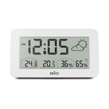 Braun Bc13wp Beyaz Dijital Hava Durumu Alarmlı Masa Saati Brn.bc13wp