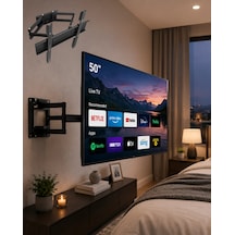 Hubrendy Tekno 32 55 İnç Tv Askı Aparatı Hareketli Duvar Askısı Döner Televizyon Tutucu