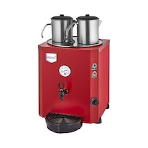 Remta Otomatik Su Alma 23 Litre İki Demlikli Çay Kazanı Makinesi Kırmızı