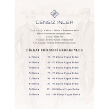 Cengiz İnler Kırlangıç Yaka Düz Çift Düğme Slim Fit Erkek Takım Elbise 001 Cengiz İnler Kırlangıç Yaka Düz Çift Düğme Slim Fit Erkek Takım Elbise 001