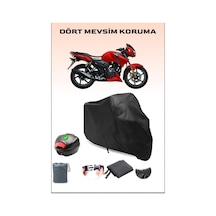 Siyah Tvs Apache Rtr 150 Arka Çanta Uyumlu Motosiklet Branda Su Geçirmez Dayanıklı Kumaş