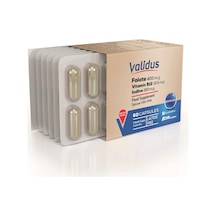 Folat Qatrefolic 400 Mcg + Vitamin B12 + Vitamin B6 + Iodine 60 Capsules
