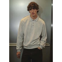 Mavi - Polo Yaka Gri Sweatshirt 0s10390-82498 Gri Mavi - Polo Yaka Gri Sweatshirt 0s10390-82498 Gri