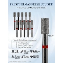 10'lu Orta Sert Ultra Hassas Elmas Freze Ucu - Kuru Manikür, Tırnak, Hobi, Gravür Seti 723103