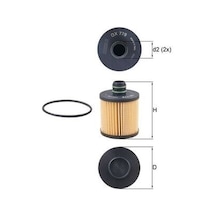 Yağ Filtresi - Alfa Romeo Mito, Giulietta, Ducato, 500, Punto, Doblo, Tipo, Freemont, Bravo, Idea, Egea - Mahle-ox779d 03695667