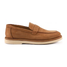 Tuna Hakiki Deri Camel Nubuk Loafer Erkek Ayakkabı - E4558 Camel