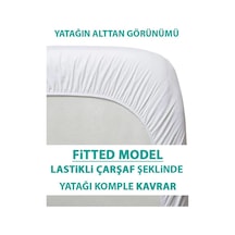 %100 Pamuklu Sıvı Geçirmez Bebek Alezi Yatak Koruyucu Bebek Çocuk Park Beşik Kreş Anaokulu Alezi 60 X 120 Açik Mavi