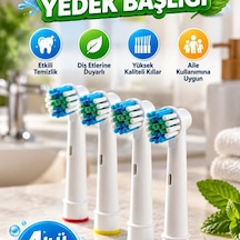 Aile Kullanımına Uygun Renk Halkalı Diş Fırçası Yedek Başlığı 4 Lü Paket