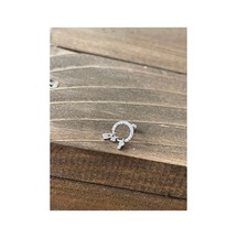 925 Ayar Gümüş Charm Sallantlılı Helix Tragus Kıkırdak Piercingi Gümüş Piercing