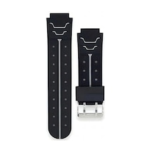 Forzacase 20mm Akıllı Çocuk Saatleri İle Uyumlu Şık Silikon Kordon Kayış Siyah/gri - Fc1210