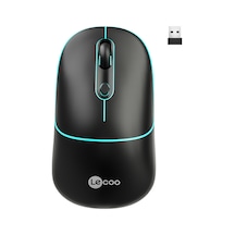 Lecoo WS210 Kablosuz 1600DPI 6 Tuşlu Çift Modlu RGB Şarj Edilebilir Sessiz Mouse