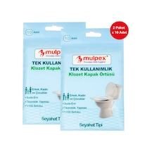 Mulpex Tek Kullanımlık Suda Çözünür Klozet Kapak Örtüsü 2 x 10'lu