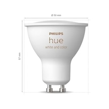 Hue 4.2w Renkli Akıllı Spot Ampul Gu10 Bluetooth Uyumlu, Alexa, Ve Assistant İle Sesli Kontrol