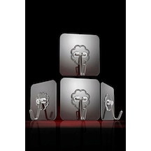 5 Adet Kendinden Yapışkanlı Kapı Duvar Askısı Kancası, Güçlü Yapışkanlı Şeffaf Askı, Yapışkanlı Askı Renkli