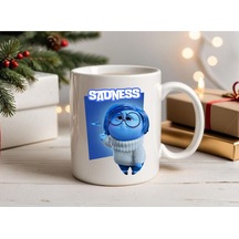 Ters Yüz Üzüntü Kupa Bardak Sadness Ters Yüz Baskılı Kupa Bardak Beyaz