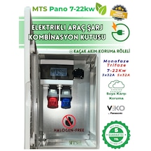 22 Kw 5/32 + 7 Kw 3/32 60 40 20 Cm Kombinasyon Kutusu Pano Elektrikli Araç Şarj Cihazı İstasyonu Tesla Mavi Adaptör Uyumlu Ayarlanabilir 7kw - 11kw - 22kw